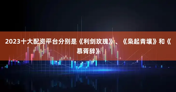 2023十大配资平台分别是《利剑玫瑰》、《枭起青壤》和《慕胥辞》
